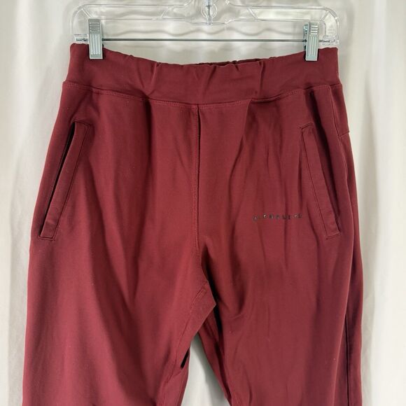Alphalete Joggers Women's Medium Red Pull On Drawstring Zip Pockets 29.5" Inseam - Picture 2 of 12